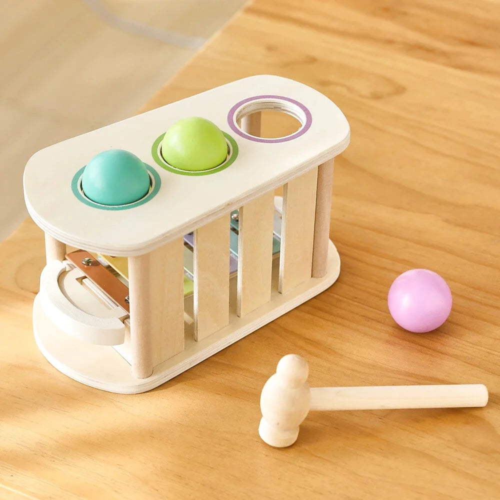 Jouet en Bois 2 en 1 avec Xylophone et Marteau - Les Petits Bois