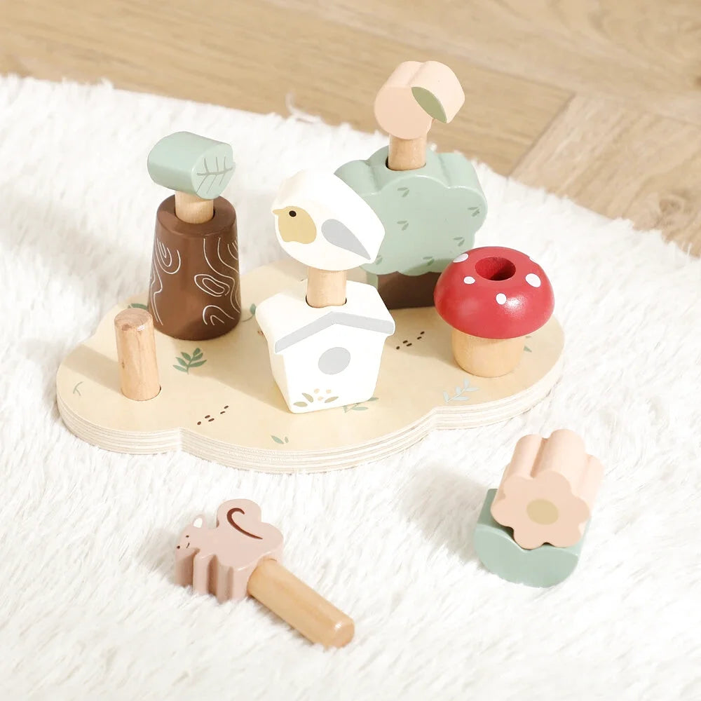 Jouet en Bois de Motricité Fine a Rebond - Les Petits Bois