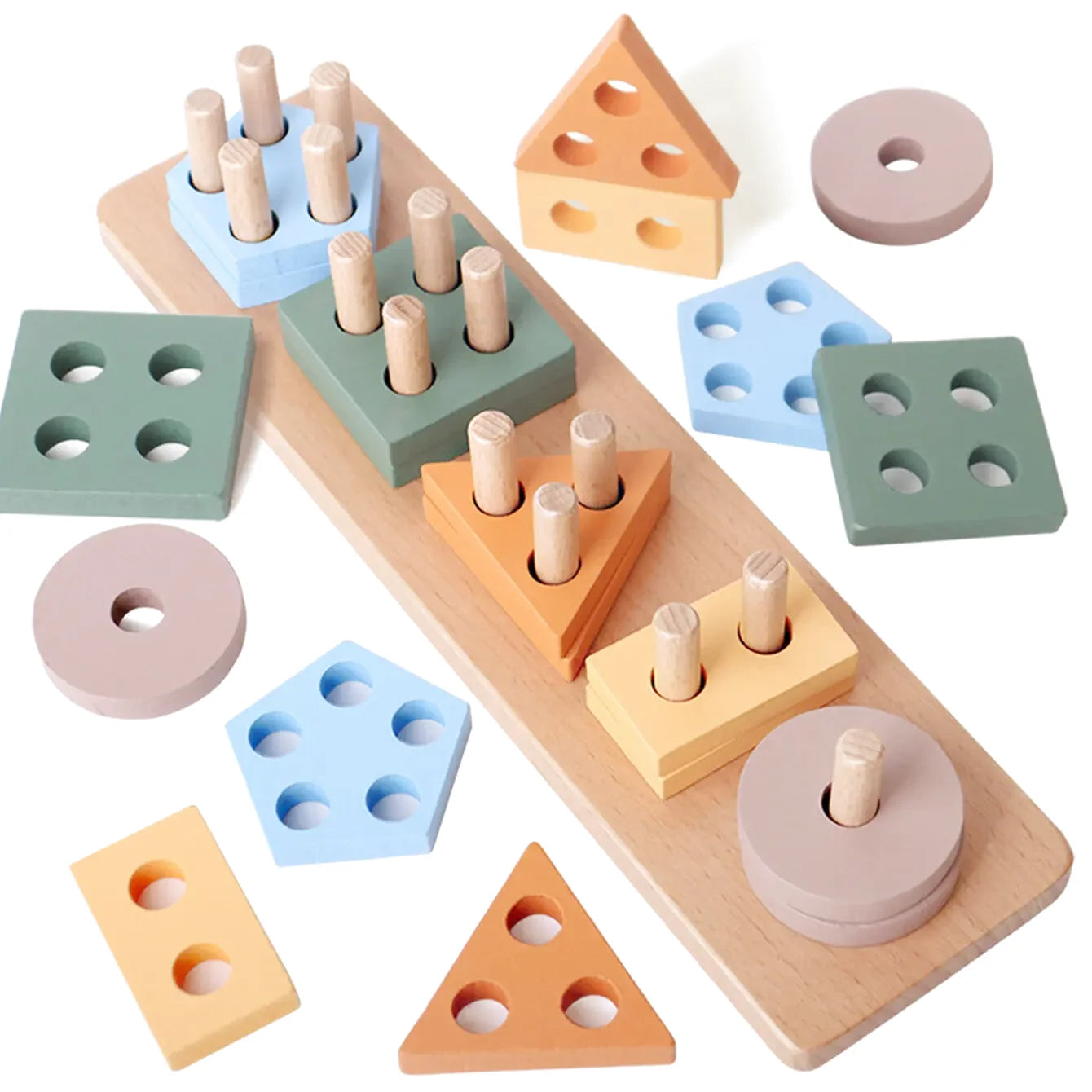 Puzzle de Tri des Formes Géométriques en Bois - Les Petits Bois
