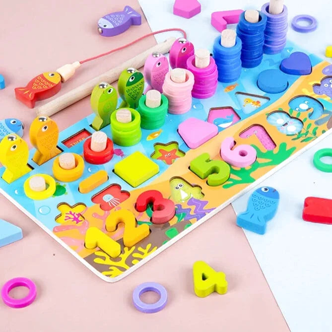 Tableau d'Apprentissage Multifonctionnel en Bois - Les Petits Bois