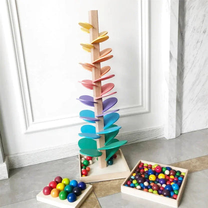 Arbre à Billes en Bois Arc-en-Ciel - Les Petits Bois