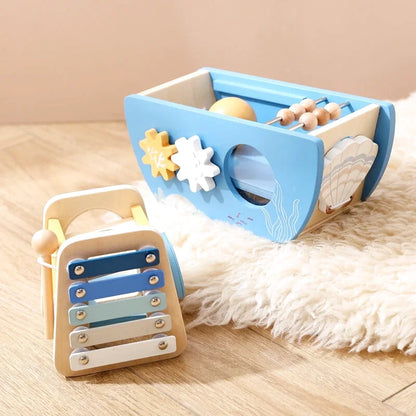 Cube d'Activités en Bois en Forme de Bateau - Les Petits Bois