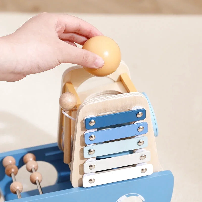 Cube d'Activités en Bois en Forme de Bateau - Les Petits Bois