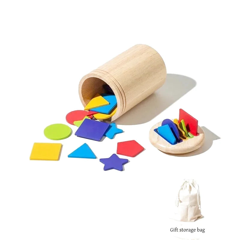 Jeu de Tri  en Bois avec Tiges et Cylindre - Les Petits Bois