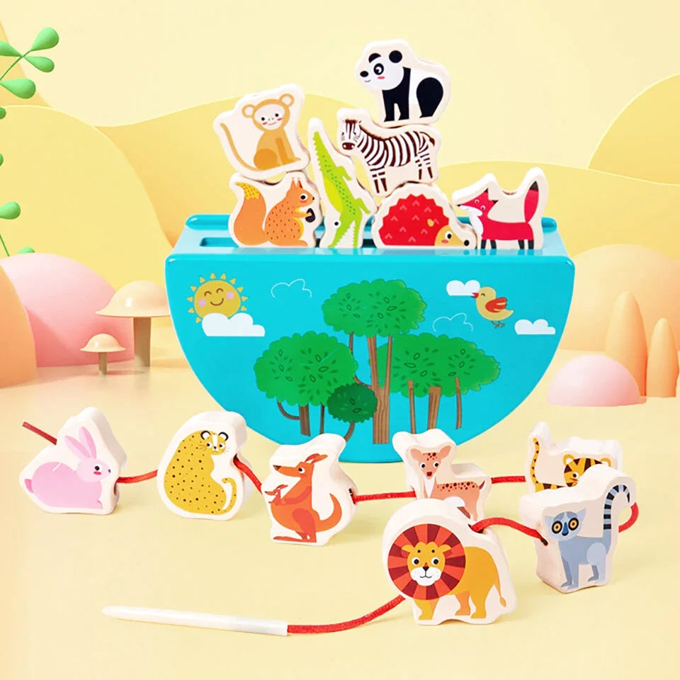 Jeu d'Équilibre Animaux de la Jungle en Bois - Les Petits Bois