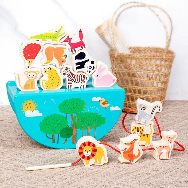 Jeu d'Équilibre Animaux de la Jungle en Bois - Les Petits Bois