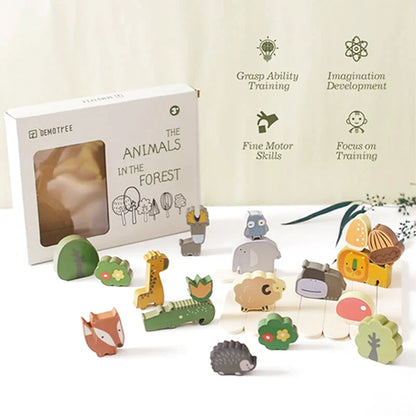 Jeu en bois d'animaux de la forêt - Les Petits Bois