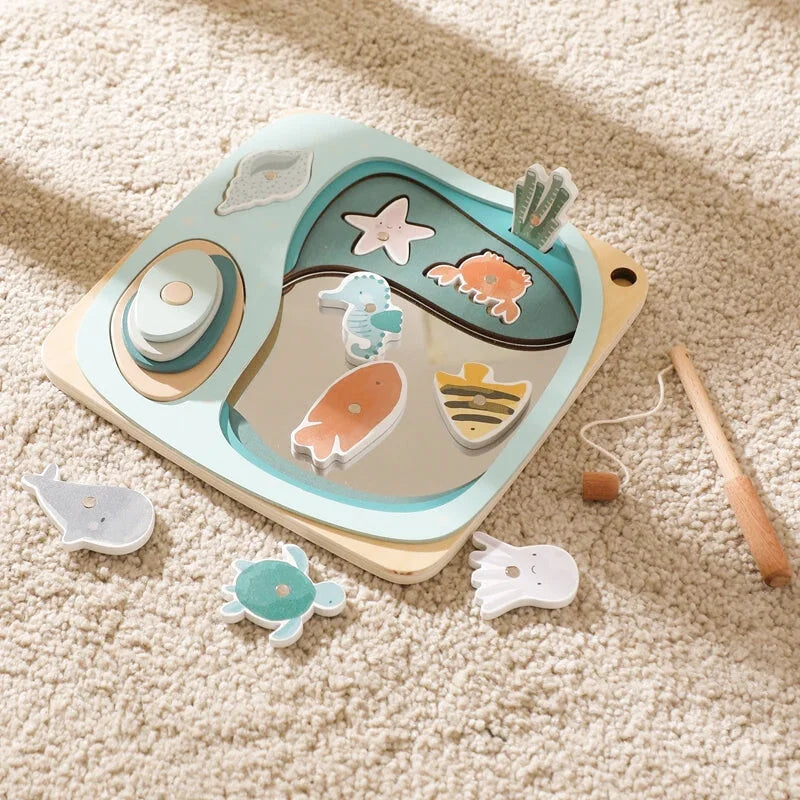 Jeu Magnétique de Pêche en Bois - Les Petits Bois