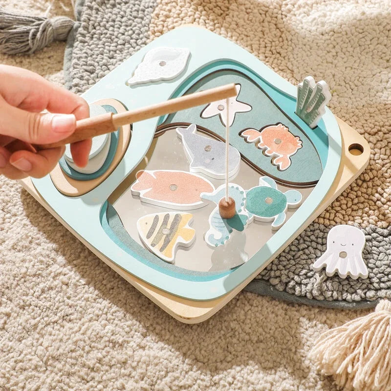Jeu Magnétique de Pêche en Bois - Les Petits Bois