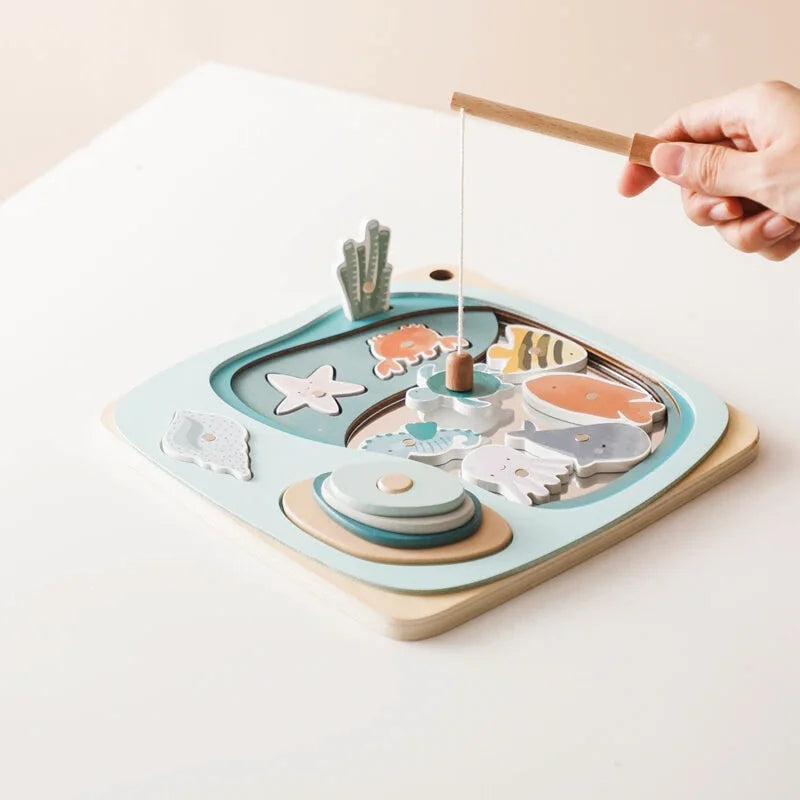 Jeu Magnétique de Pêche en Bois - Les Petits Bois