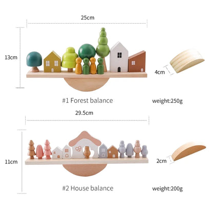 Planches d'équilibres avec Figurines en Bois - Les Petits Bois