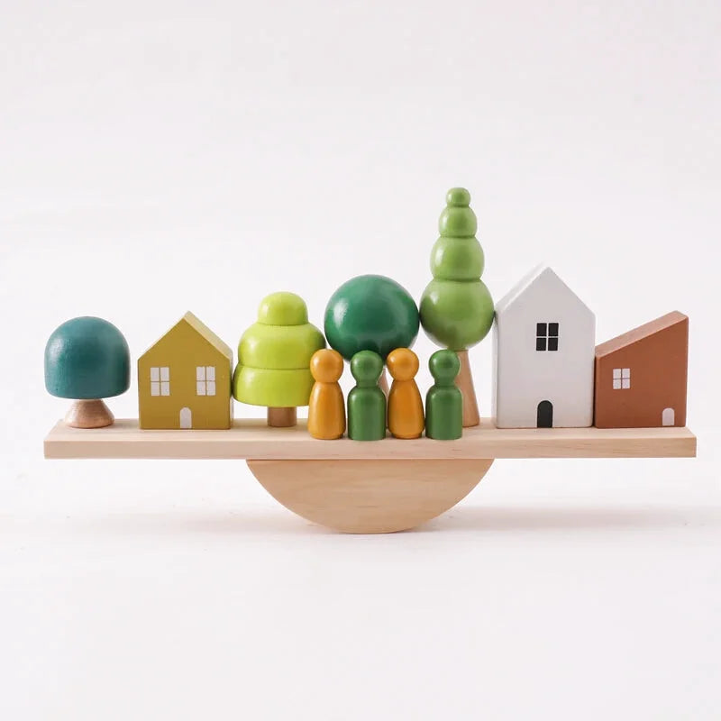 Planches d'équilibres avec Figurines en Bois - Les Petits Bois