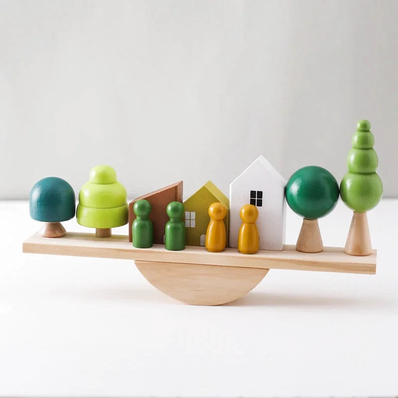 Planches d'équilibres avec Figurines en Bois - Les Petits Bois