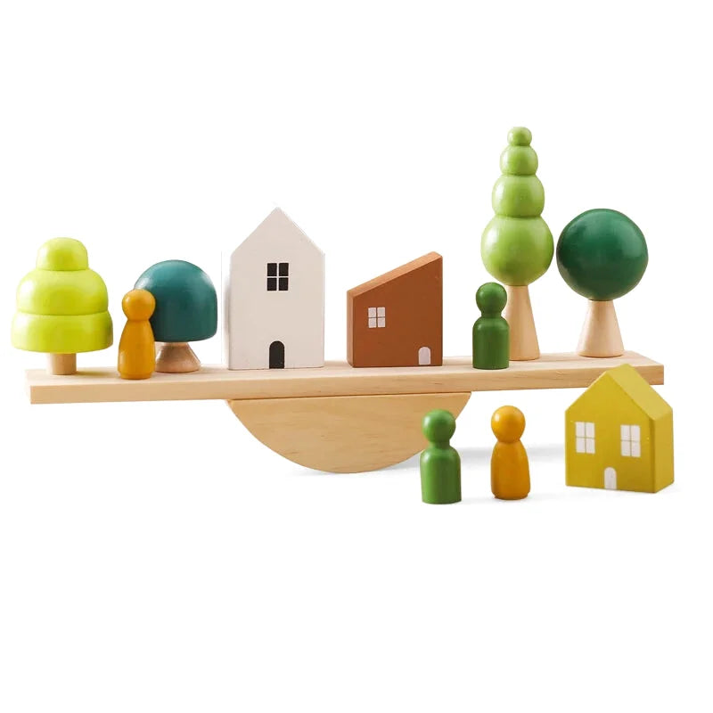 Planches d'équilibres avec Figurines en Bois - Les Petits Bois