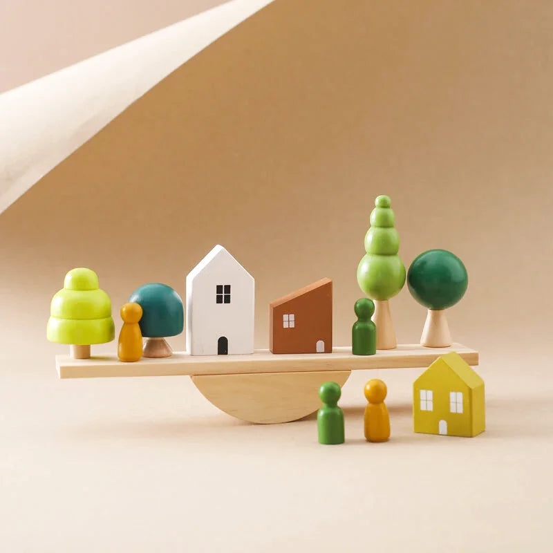 Planches d'équilibres avec Figurines en Bois - Les Petits Bois