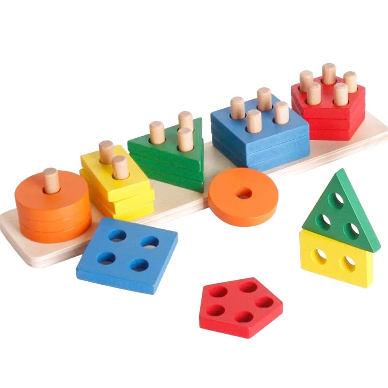 Puzzle de Formes Géométriques en Bois - Les Petits Bois