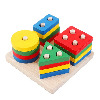 Puzzle de Formes Géométriques en Bois - Les Petits Bois