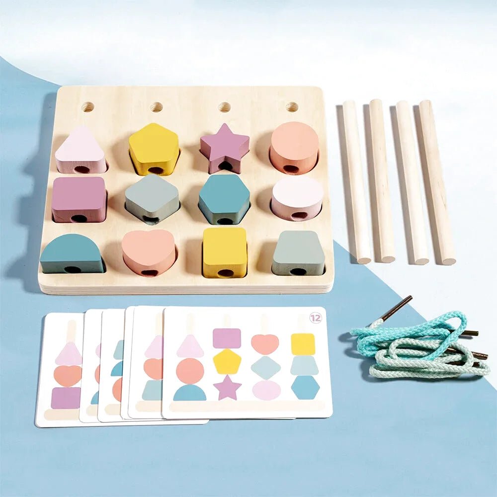 Puzzle de Tri des Formes et Couleurs en Bois - Les Petits Bois