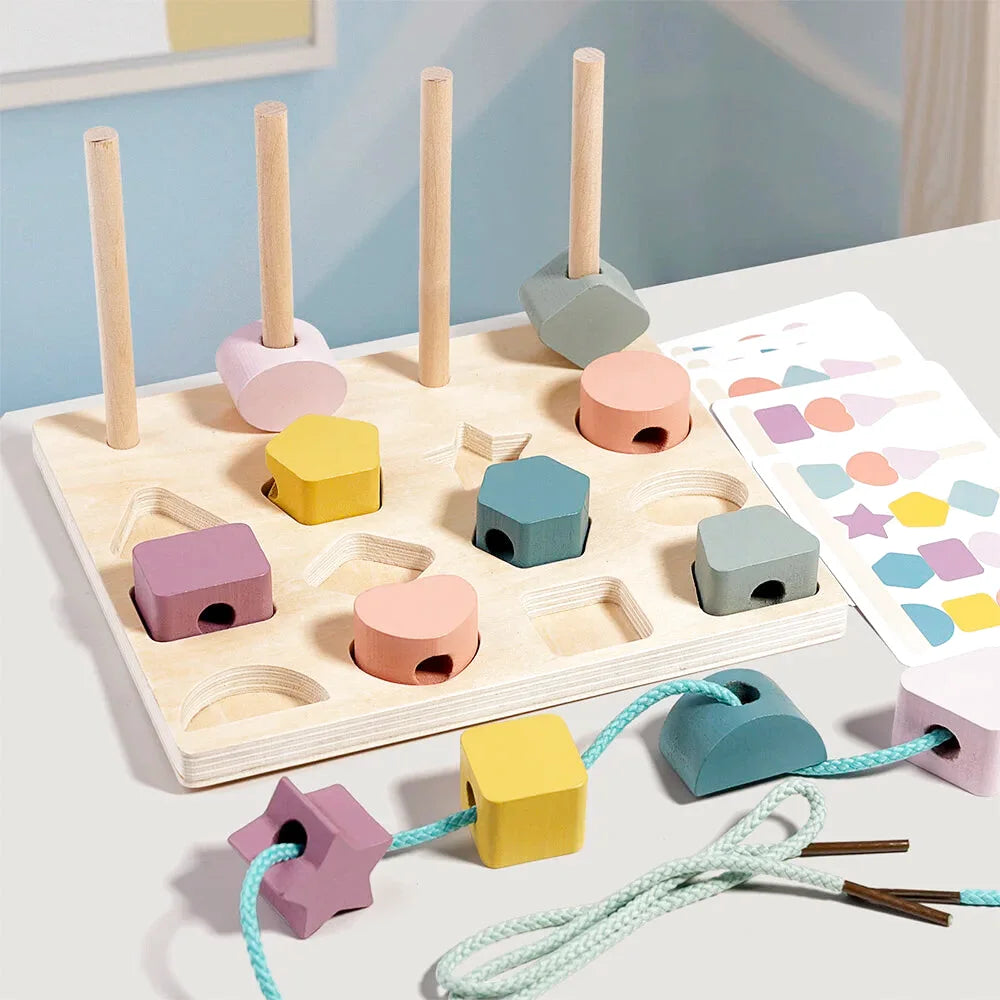 Puzzle de Tri des Formes et Couleurs en Bois - Les Petits Bois