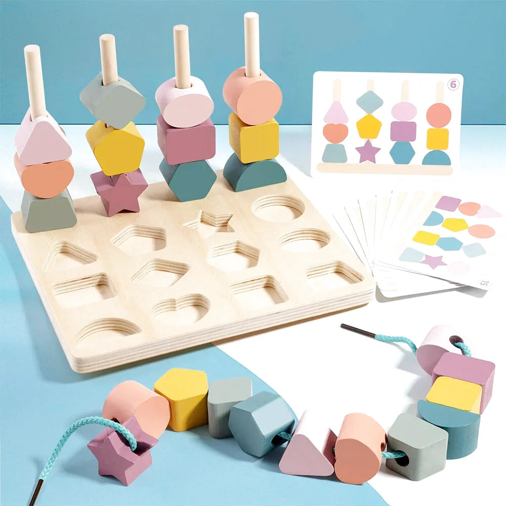 Puzzle de Tri des Formes et Couleurs en Bois - Les Petits Bois
