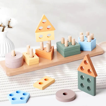 Puzzle de Tri des Formes Géométriques en Bois - Les Petits Bois