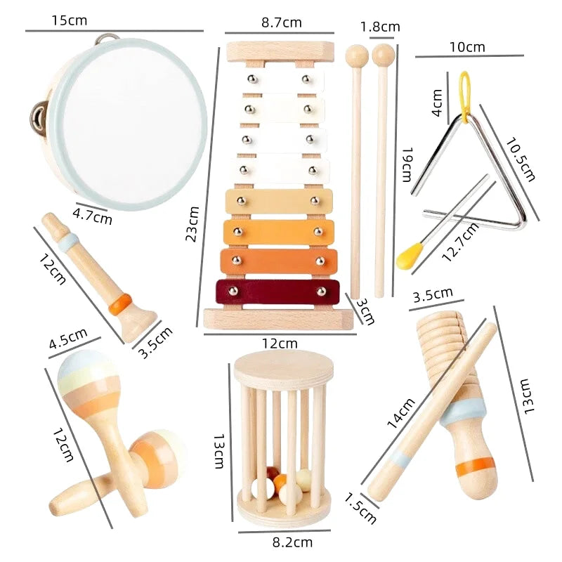 Set d'Instruments de Musique en Bois pour Enfants - Les Petits Bois