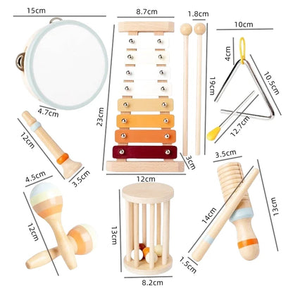 Set d'Instruments de Musique en Bois pour Enfants - Les Petits Bois
