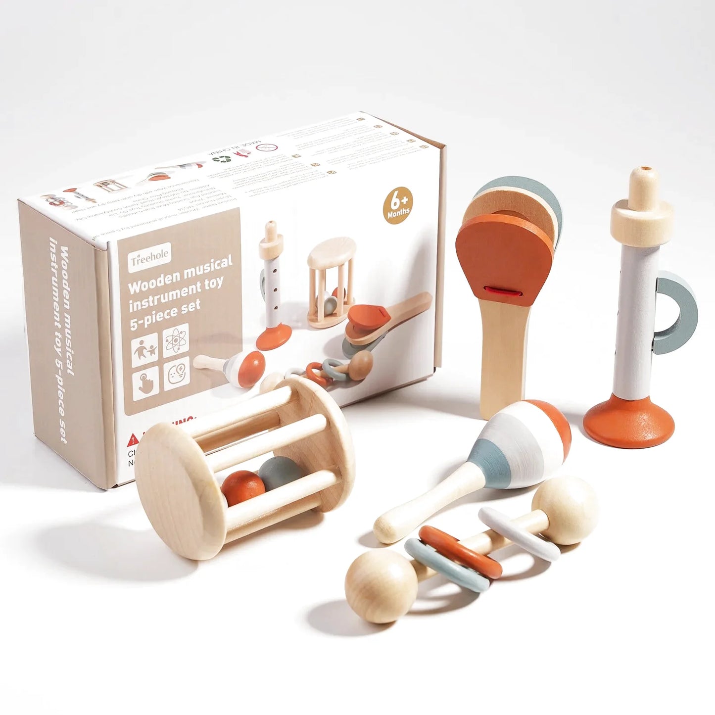 Set d'Instruments de Musique en Bois pour Enfants - Les Petits Bois