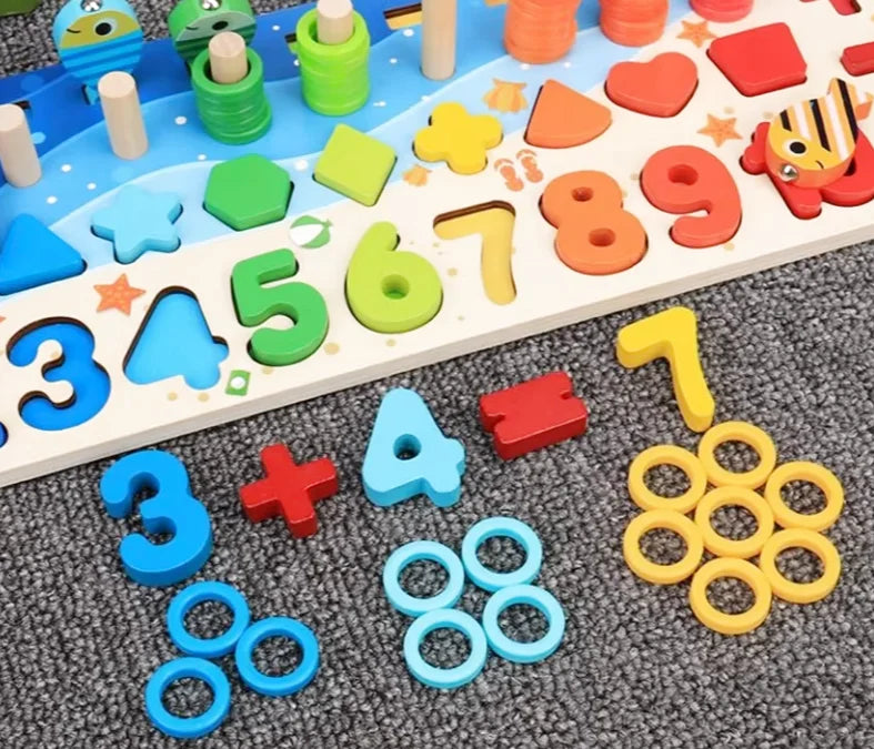 Tableau d'Apprentissage Multifonctionnel en Bois - Les Petits Bois