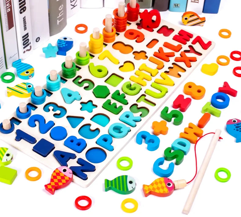 Tableau d'Apprentissage Multifonctionnel en Bois - Les Petits Bois