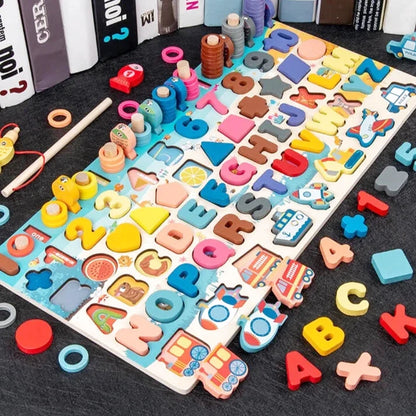Tableau d'Apprentissage Multifonctionnel en Bois - Les Petits Bois