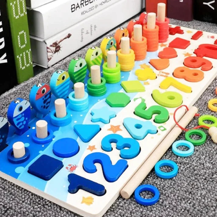 Tableau d'Apprentissage Multifonctionnel en Bois - Les Petits Bois